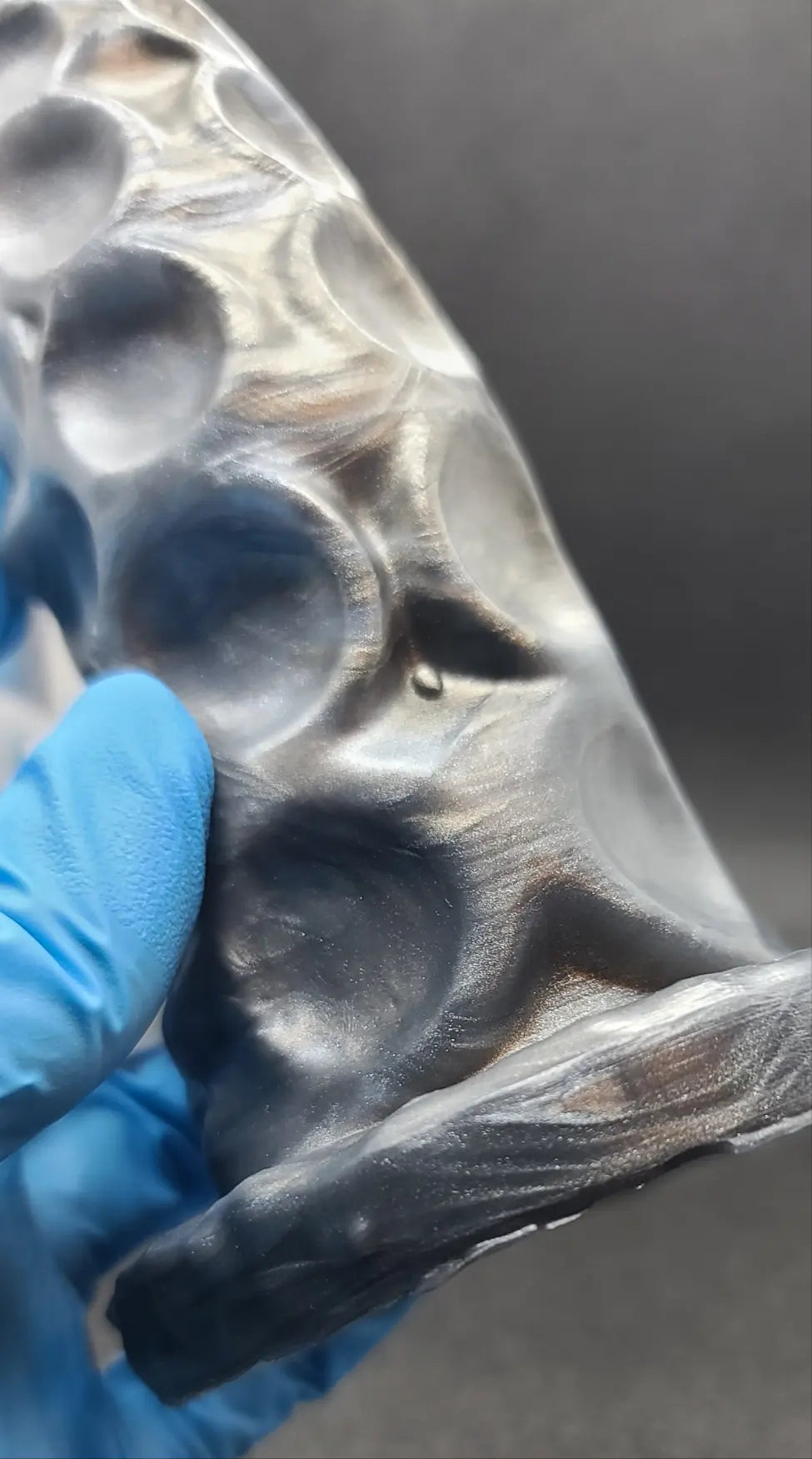 Killian - Medium, platinum cure silicone adult fantasy sex toy. Thermal reactive + uv color. Less than perfect. v2. See description. FiendishToyCo