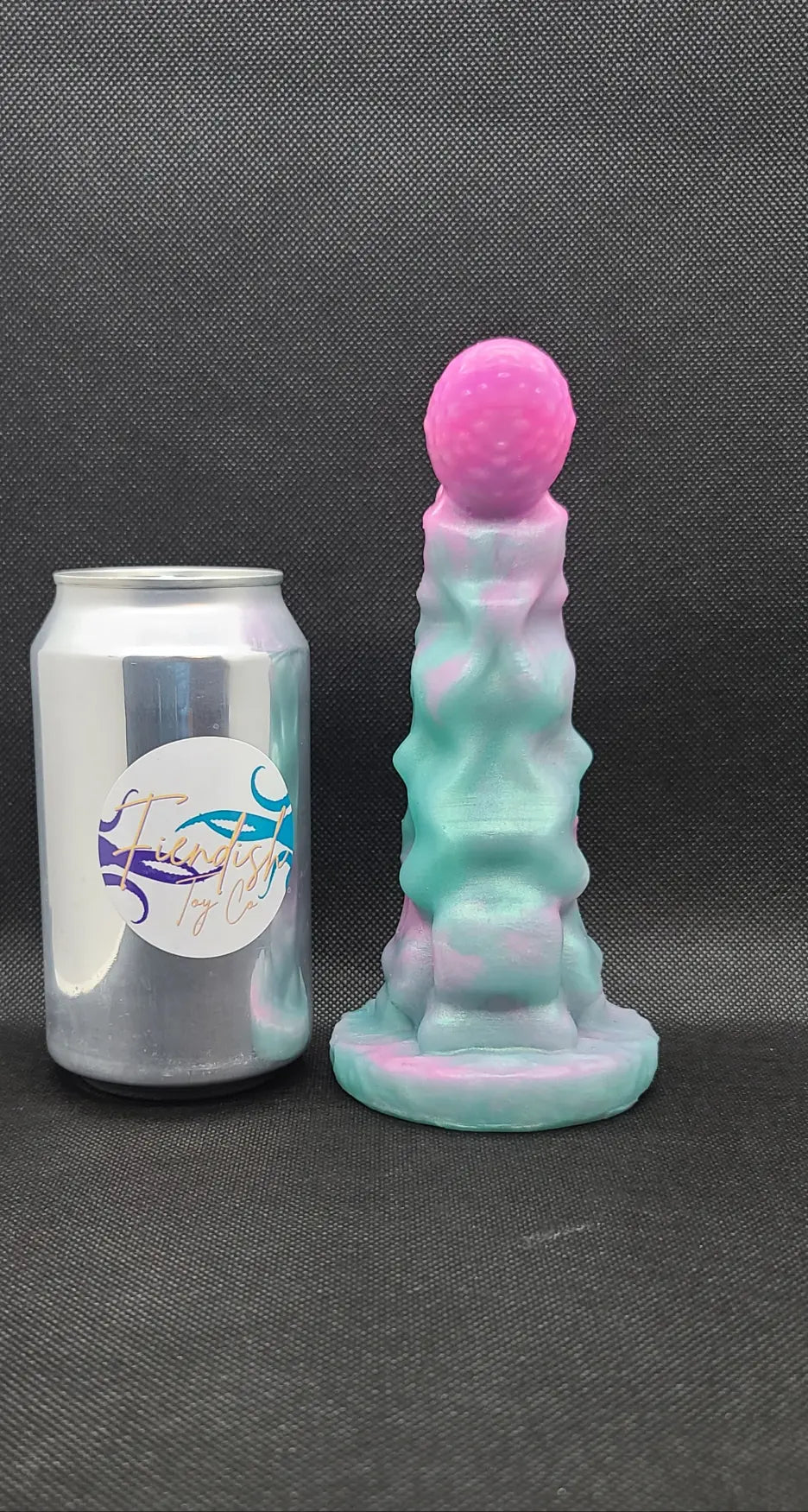 Killian - Medium, platinum cure silicone adult fantasy sex toy. Thermal reactive + uv color. Less than perfect. v2. See description. FiendishToyCo