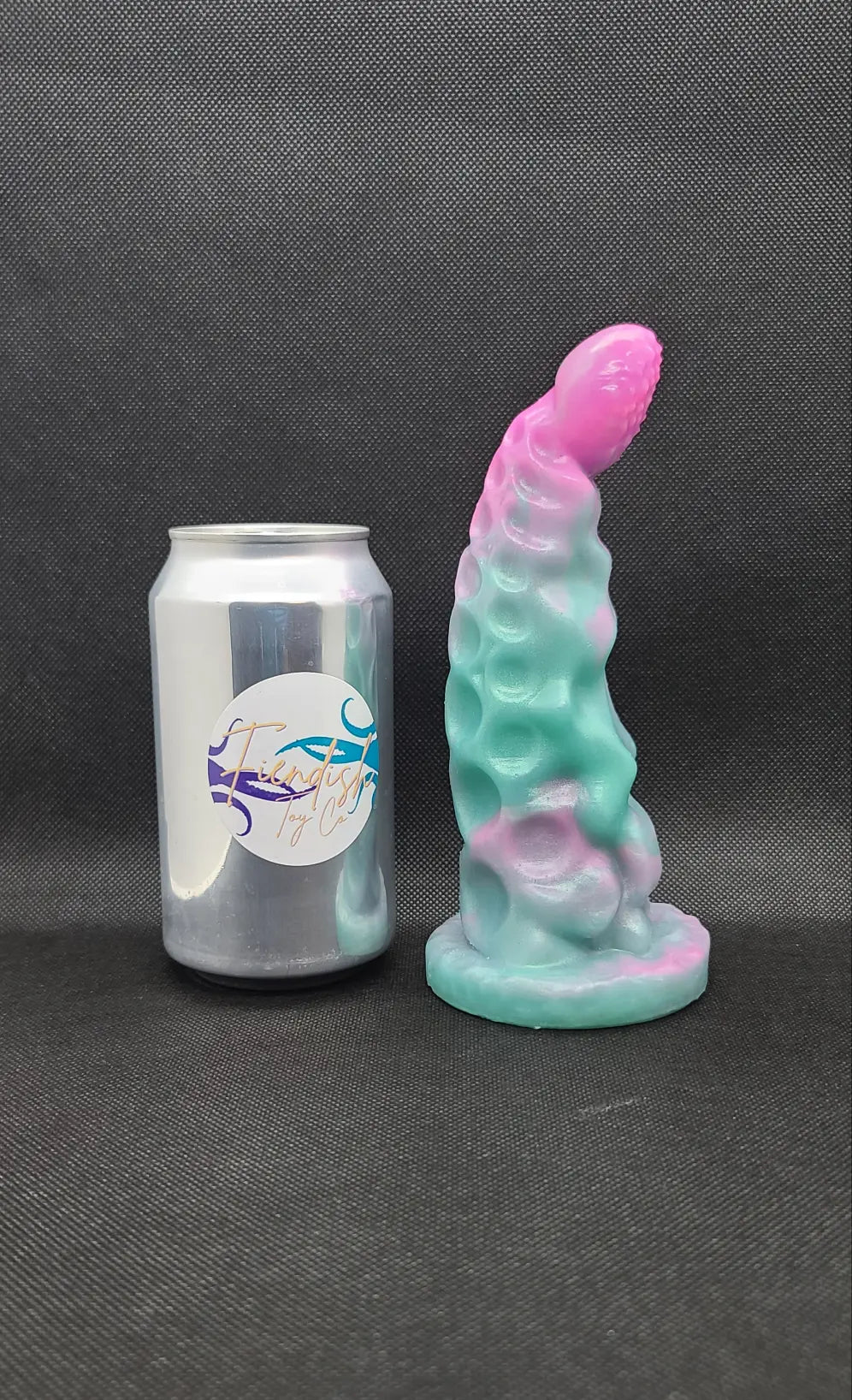 Killian - Medium, platinum cure silicone adult fantasy sex toy. Thermal reactive + uv color. Less than perfect. v2. See description. FiendishToyCo