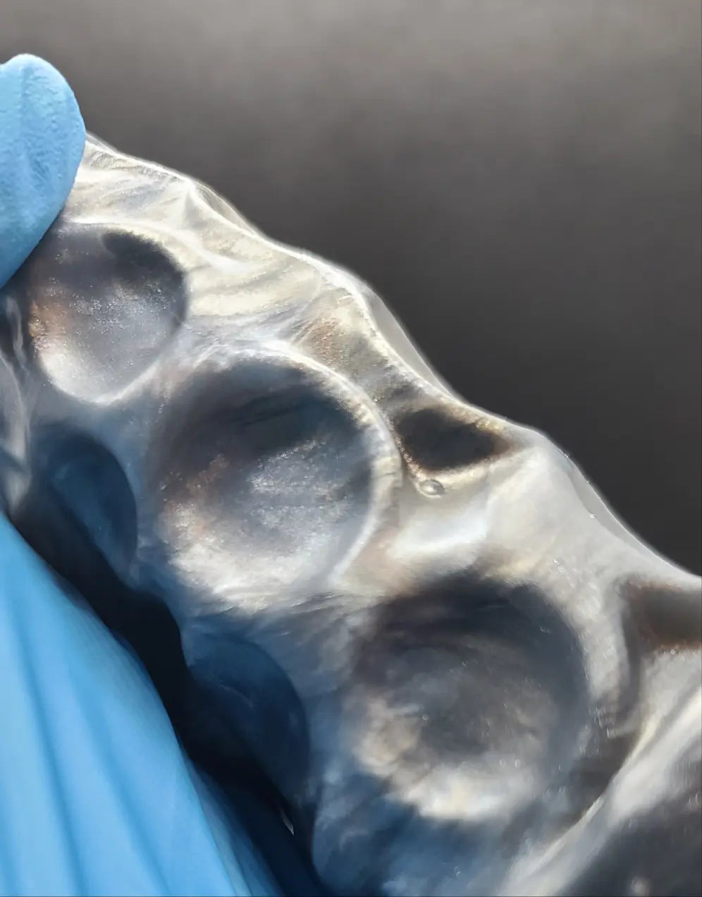 Killian - Medium, platinum cure silicone adult fantasy sex toy. Thermal reactive + uv color. Less than perfect. v2. See description. FiendishToyCo