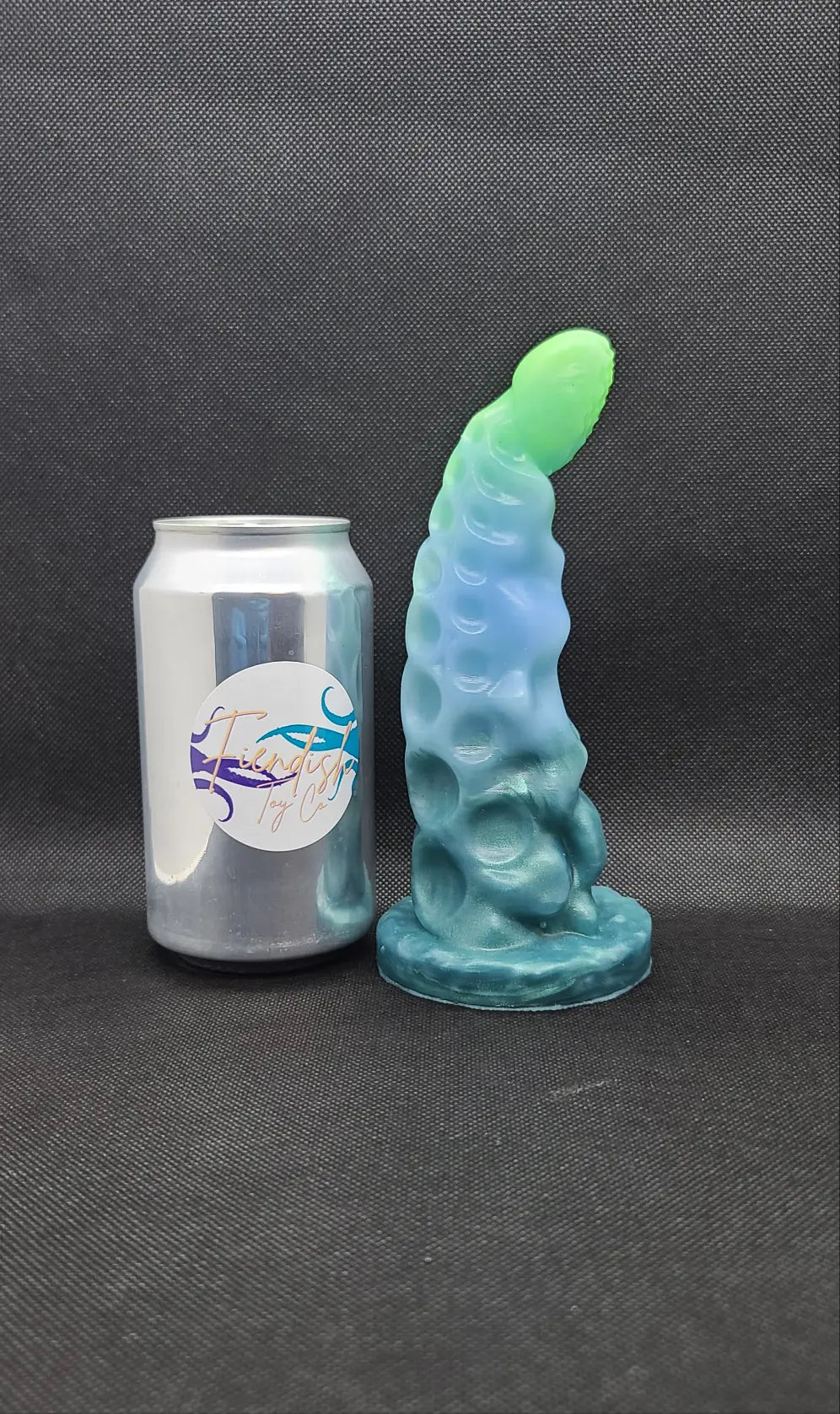Killian - Medium, platinum cure silicone adult fantasy sex toy. Thermal reactive + uv color. Less than perfect. v2. See description. FiendishToyCo