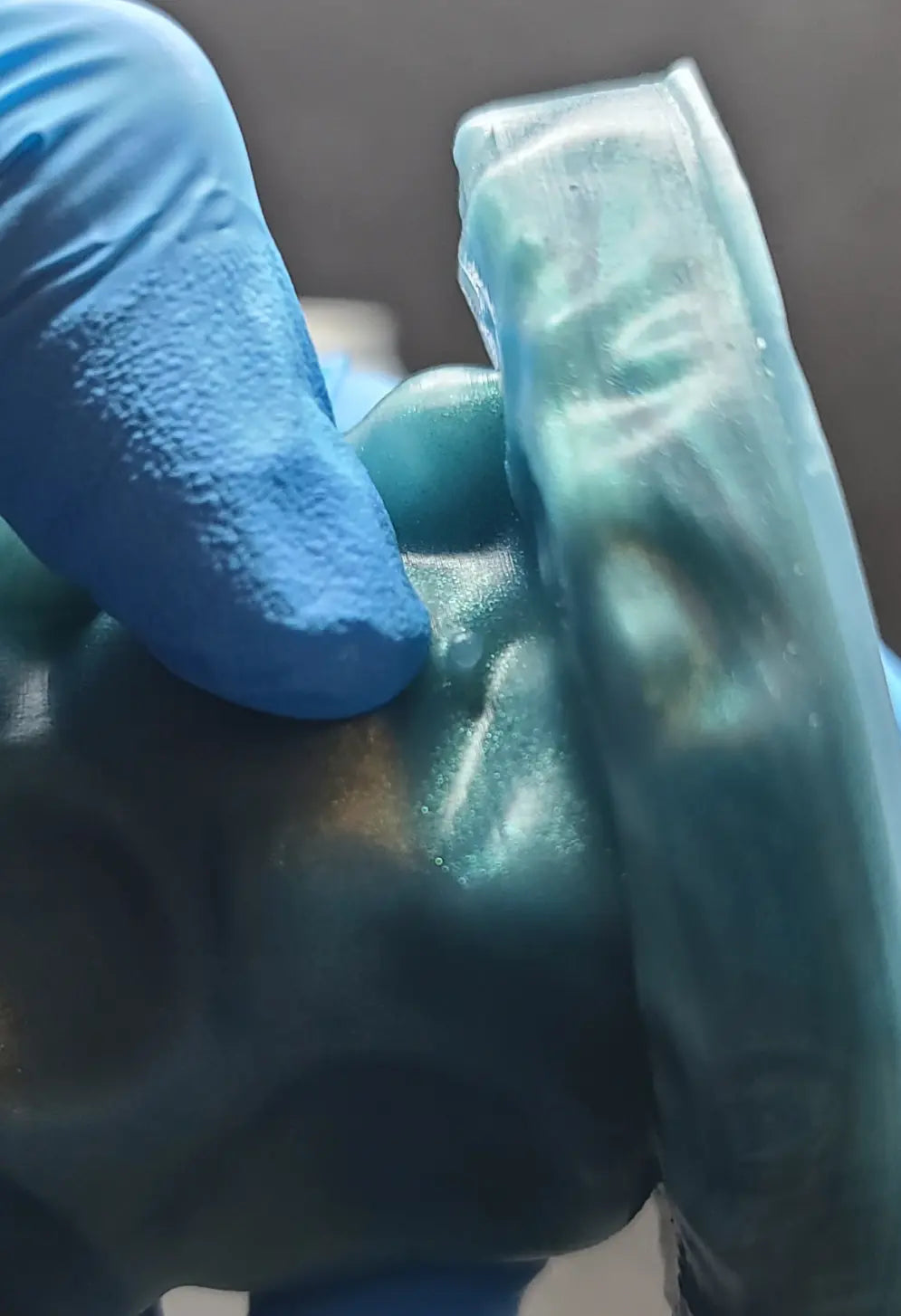 Killian - Medium, platinum cure silicone adult fantasy sex toy. Thermal reactive + uv color. Less than perfect. v2. See description. FiendishToyCo