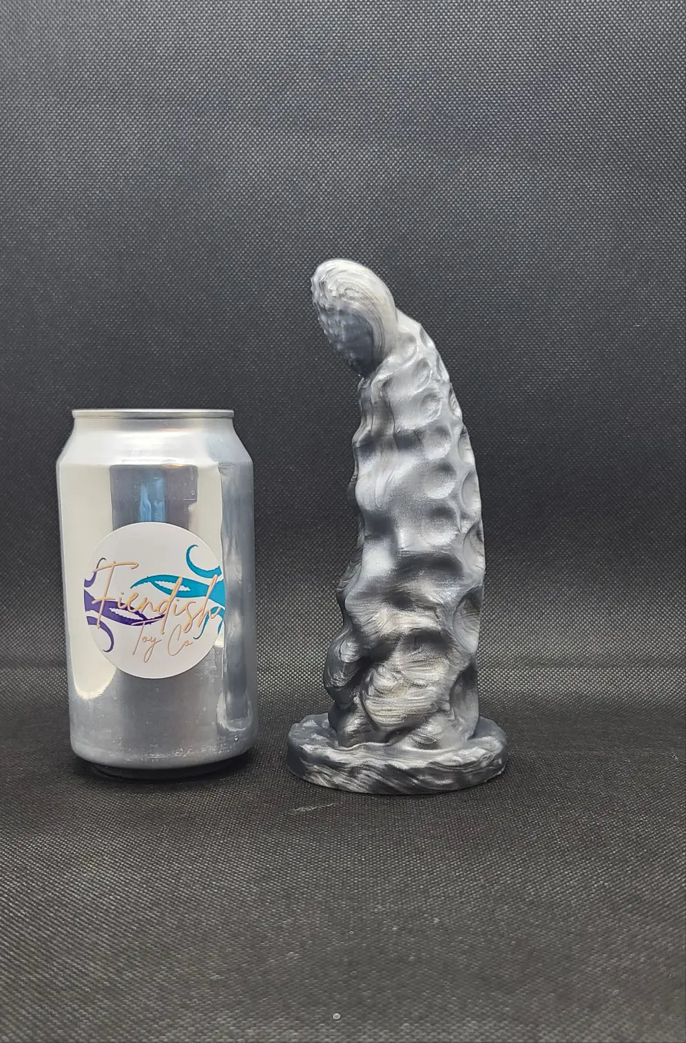 Killian - Medium, platinum cure silicone adult fantasy sex toy. Thermal reactive + uv color. Less than perfect. v2. See description. FiendishToyCo