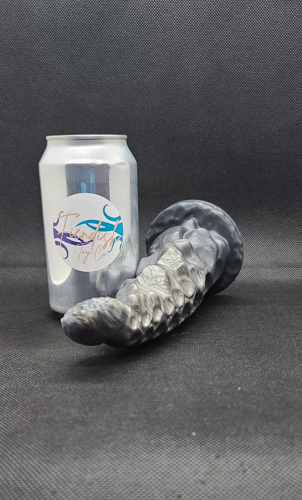 Killian - Medium, platinum cure silicone adult fantasy sex toy. Thermal reactive + uv color. Less than perfect. v2. See description. FiendishToyCo