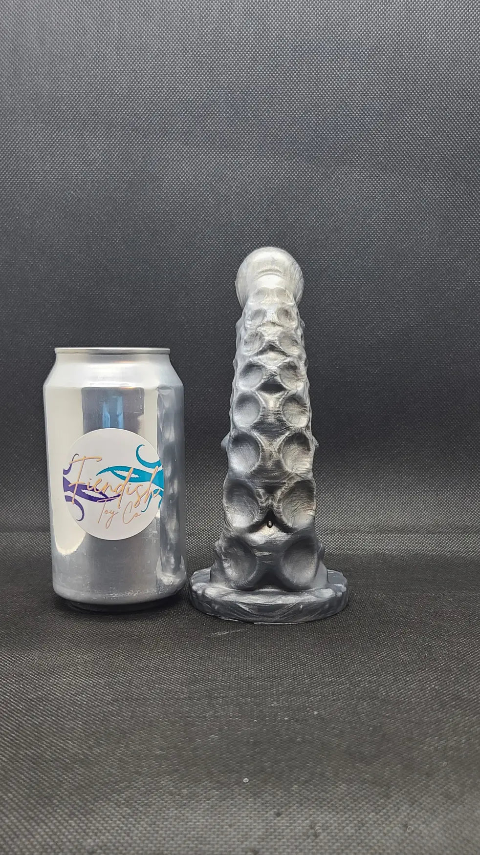 Killian - Medium, platinum cure silicone adult fantasy sex toy. Thermal reactive + uv color. Less than perfect. v2. See description. FiendishToyCo