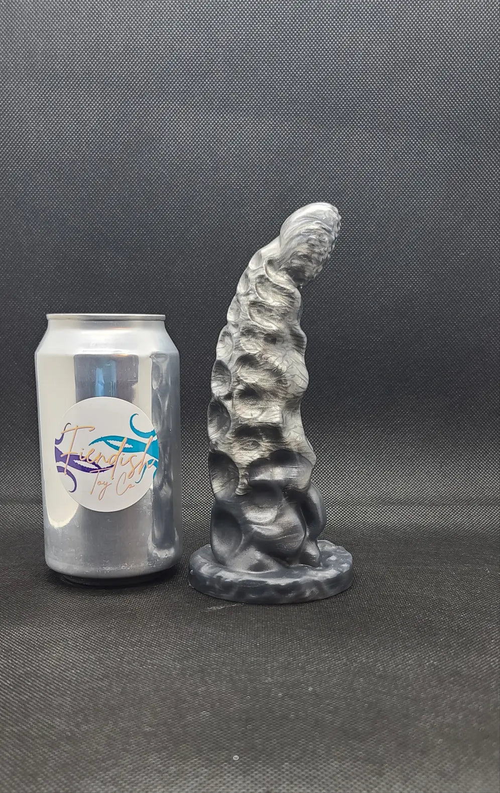 Killian - Medium, platinum cure silicone adult fantasy sex toy. Thermal reactive + uv color. Less than perfect. v2. See description. FiendishToyCo