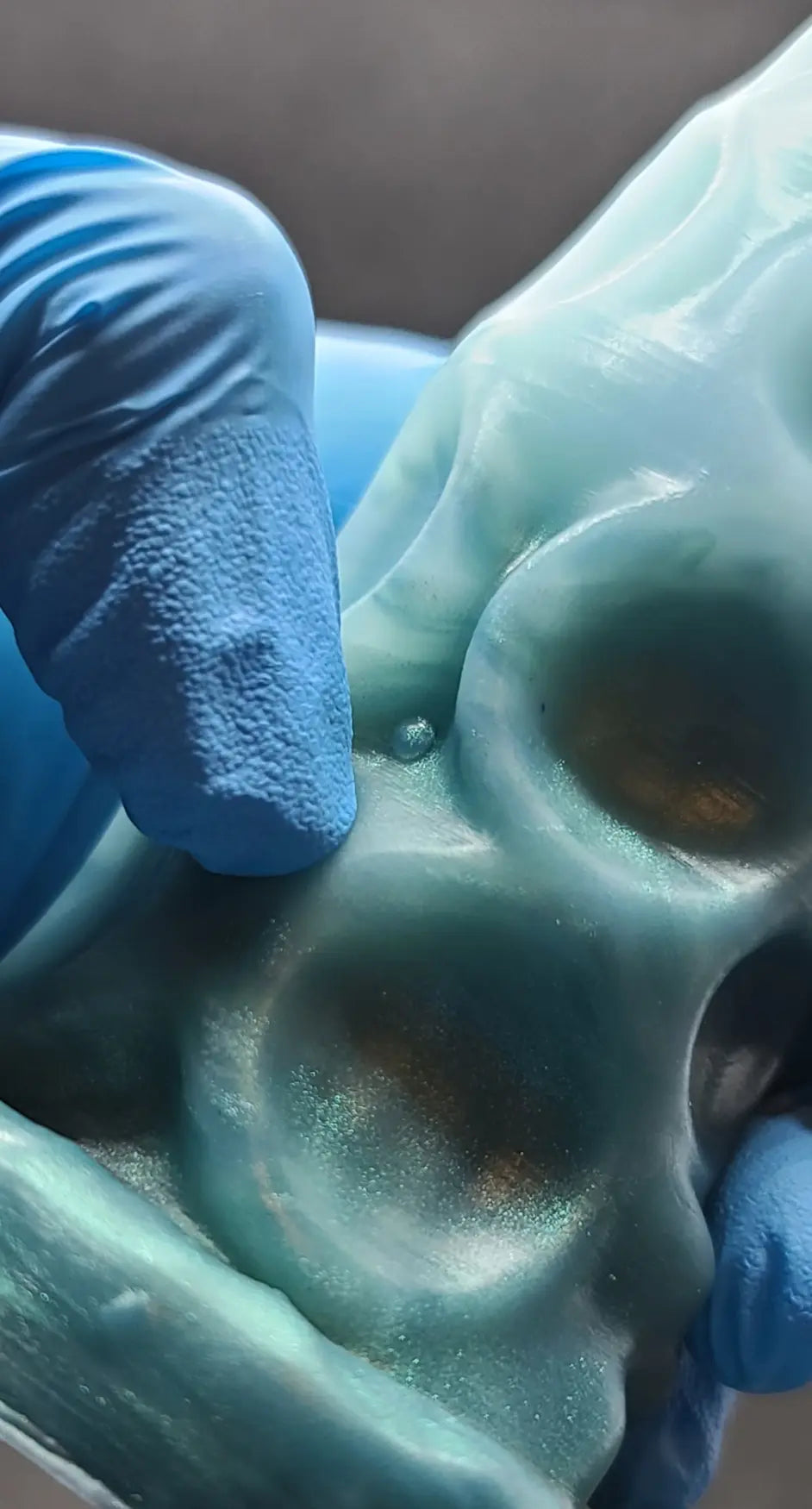 Killian - Medium, platinum cure silicone adult fantasy sex toy. Thermal reactive + uv color. Less than perfect. v2. See description. FiendishToyCo